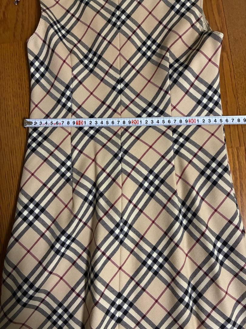 Burberry チェック柄 ノースリーブワンピース 36 - メルカリ