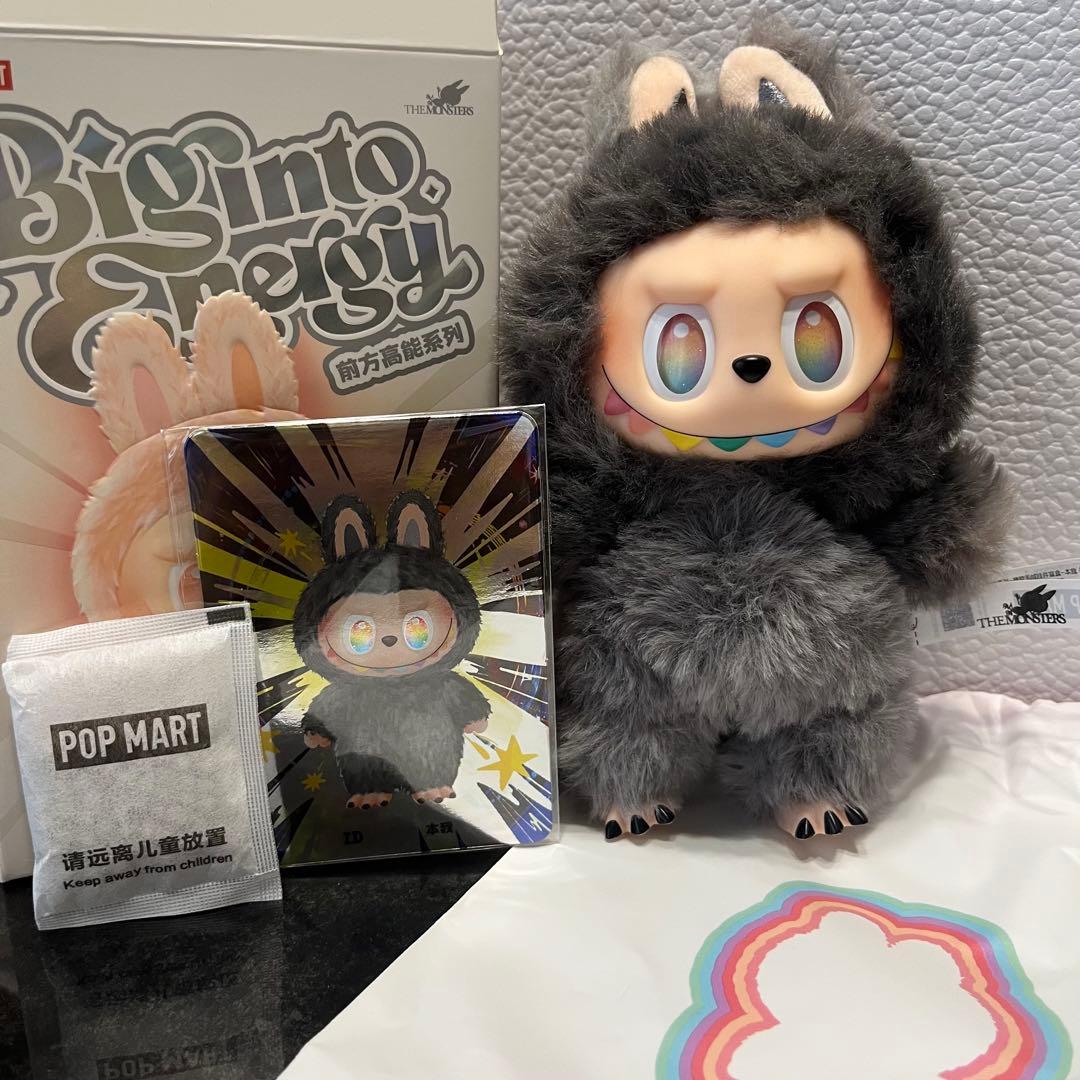 正規品】ラブブLABUBU らぶぶ シークレット ID 本我 エナジー黒グレー