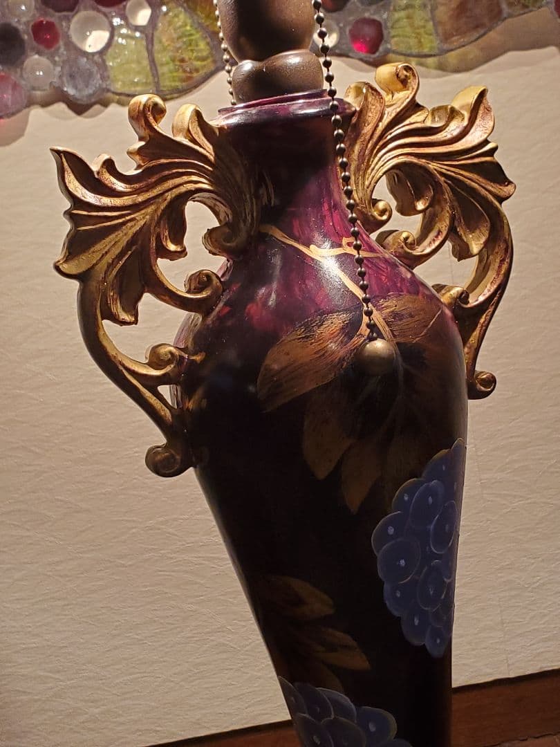 期間限定出品＊】葡萄のステンドグラスランプ 照明器具 アールヌーボー