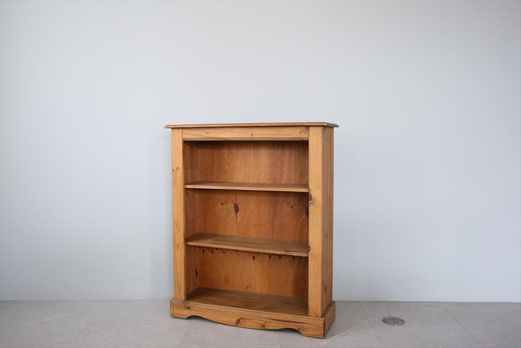 英国アンティーク木製ブックシェルフ/本棚/食器棚/飾り棚/ラック91-182