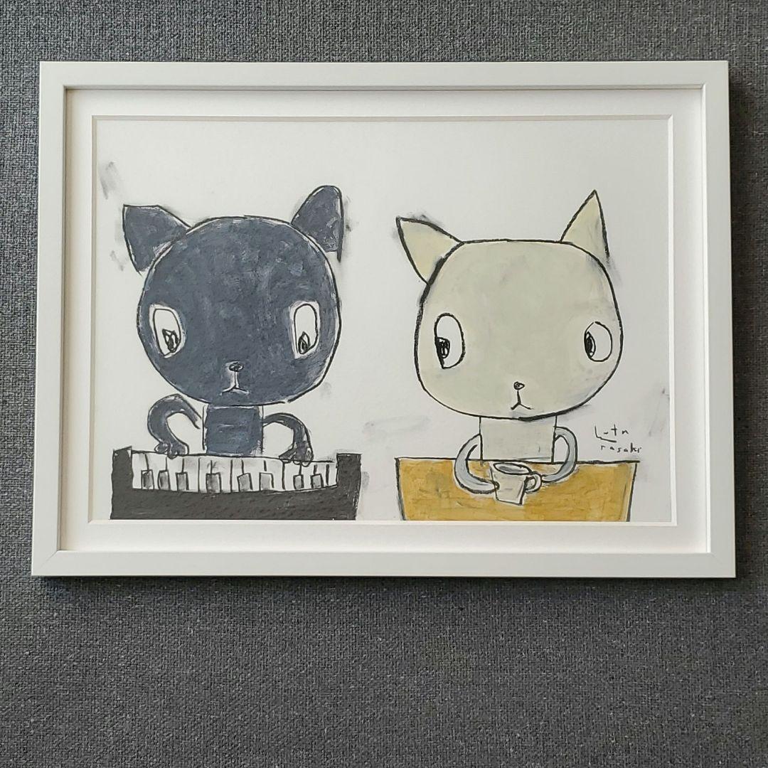 絵画 原画 up the tempo 2016 猫 現代アート - メルカリ