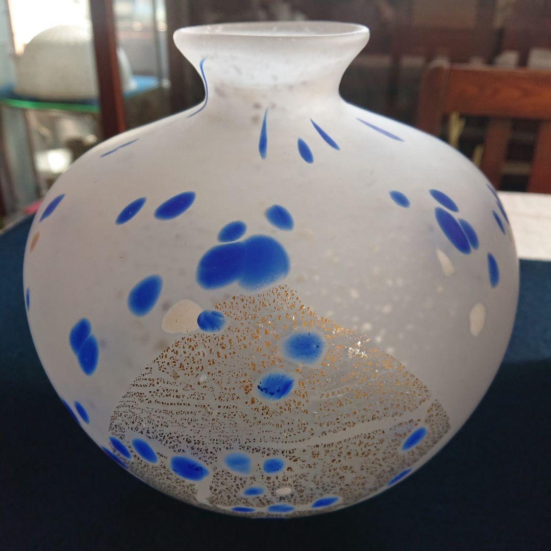 無形文化財 人間国宝 藤田喬平作 題名[氷海]ガラス花瓶 - メルカリ