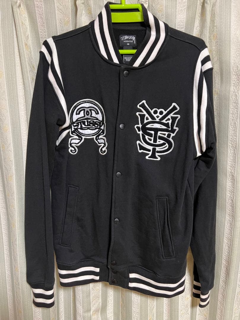ステューシー スウェット スタジャン【M】刺繍ロゴ シャネルロゴ STUSSY