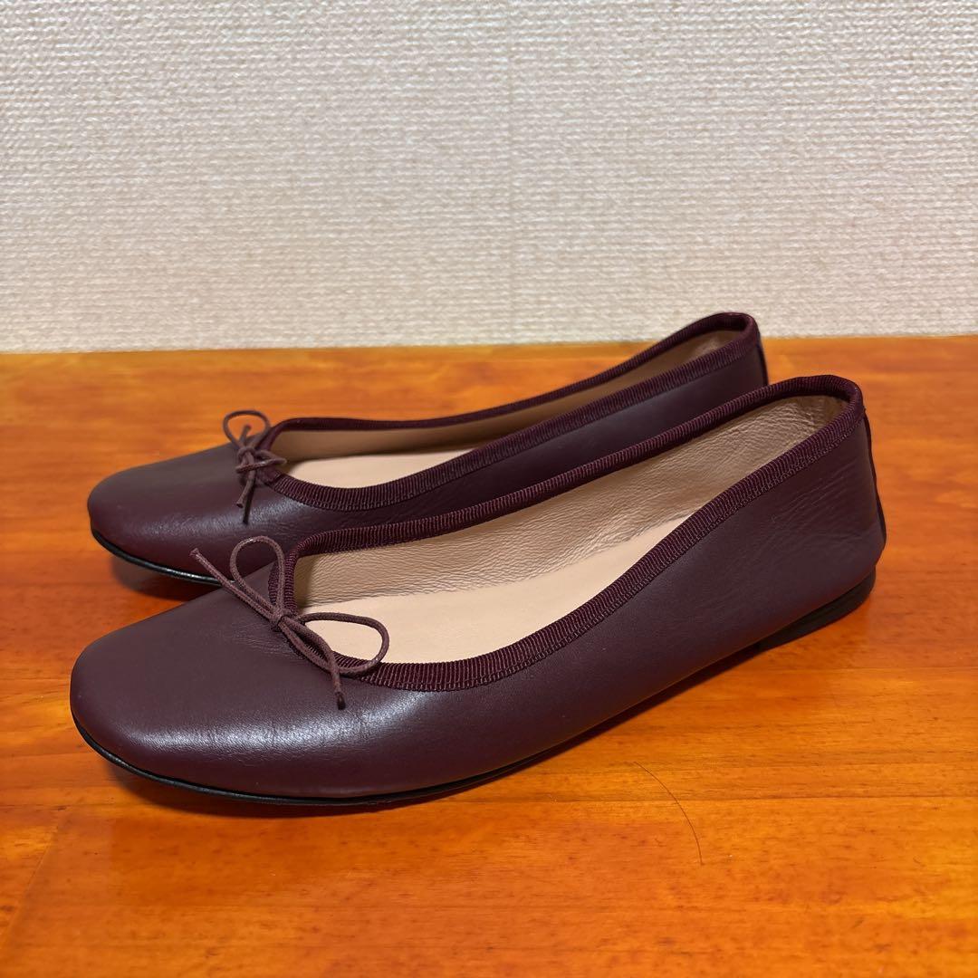 ❀1度のみ着用 SPELTA スペルタ フラット バレエシューズ レザー 37