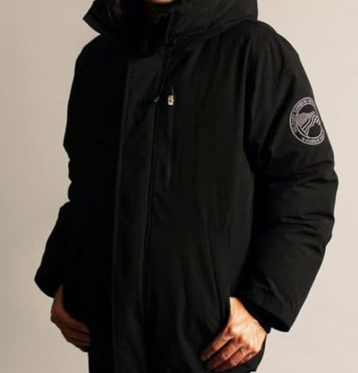 AVIREX フード付きダウンジャケット M ブラック AVIREX フード付き ブラック ダウンジャケット M