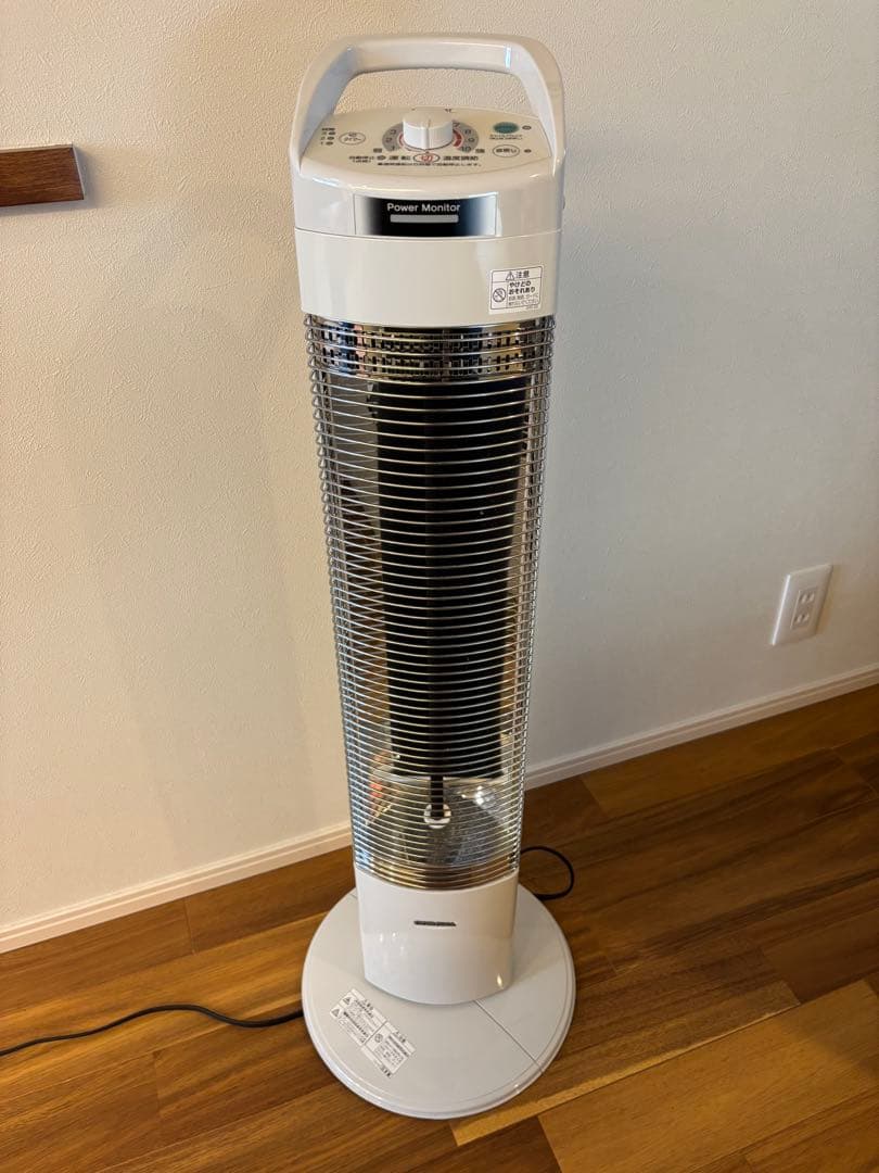 スリム電気ヒーター DH-922R 1000W CORONA DH-922R(W) 遠赤外線電気暖房機 コアヒートスリム ホワイト