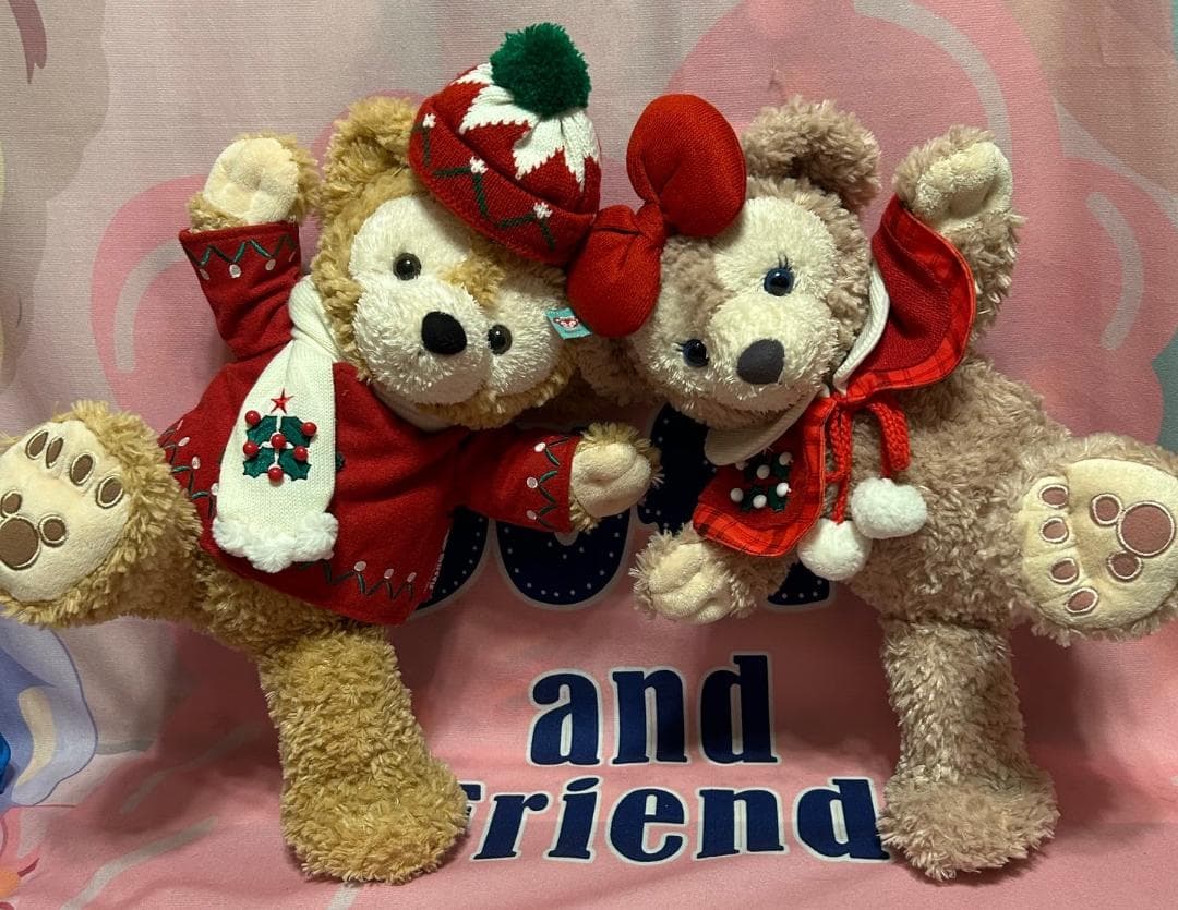 n*n様 ダッフィー＆シェリーメイ Sサイズ ぬいぐるみ ポーズも取れて自立可能 n*n様 ダッフィー＆シェリーメイ Sサイズ ぬいぐるみ ポーズも取れて