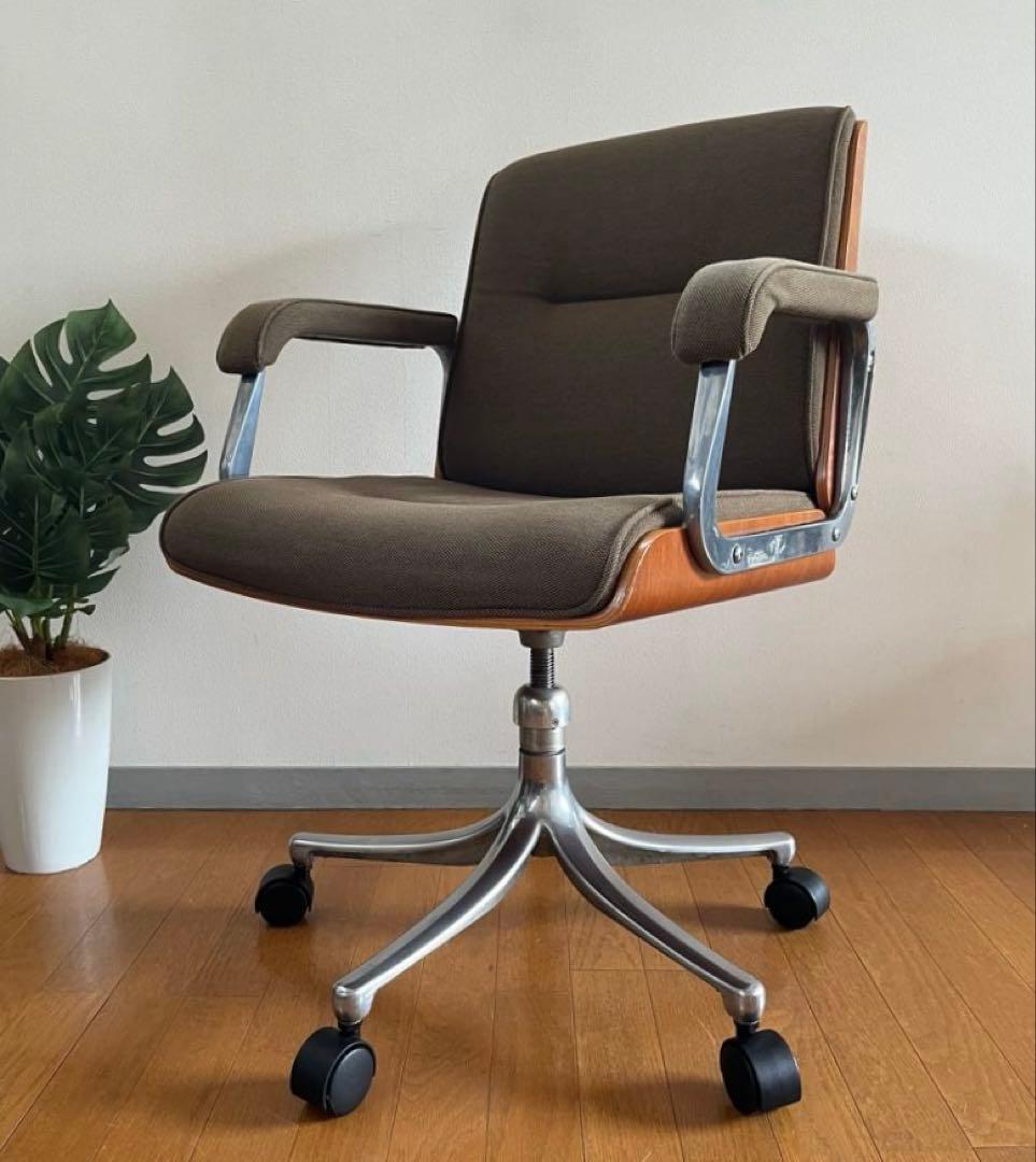 ヴィンテージ プライウッド デスクチェア ミッドセンチュリー レトロ