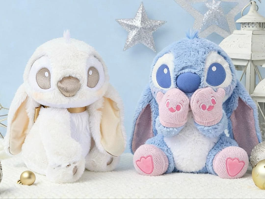 スティッチ ピンク×ブルー　スティッチ ぬいぐるみ Winter White 公式】ディズニーストア.jp | スティッチ ぬいぐるみ ピンク×ブルー