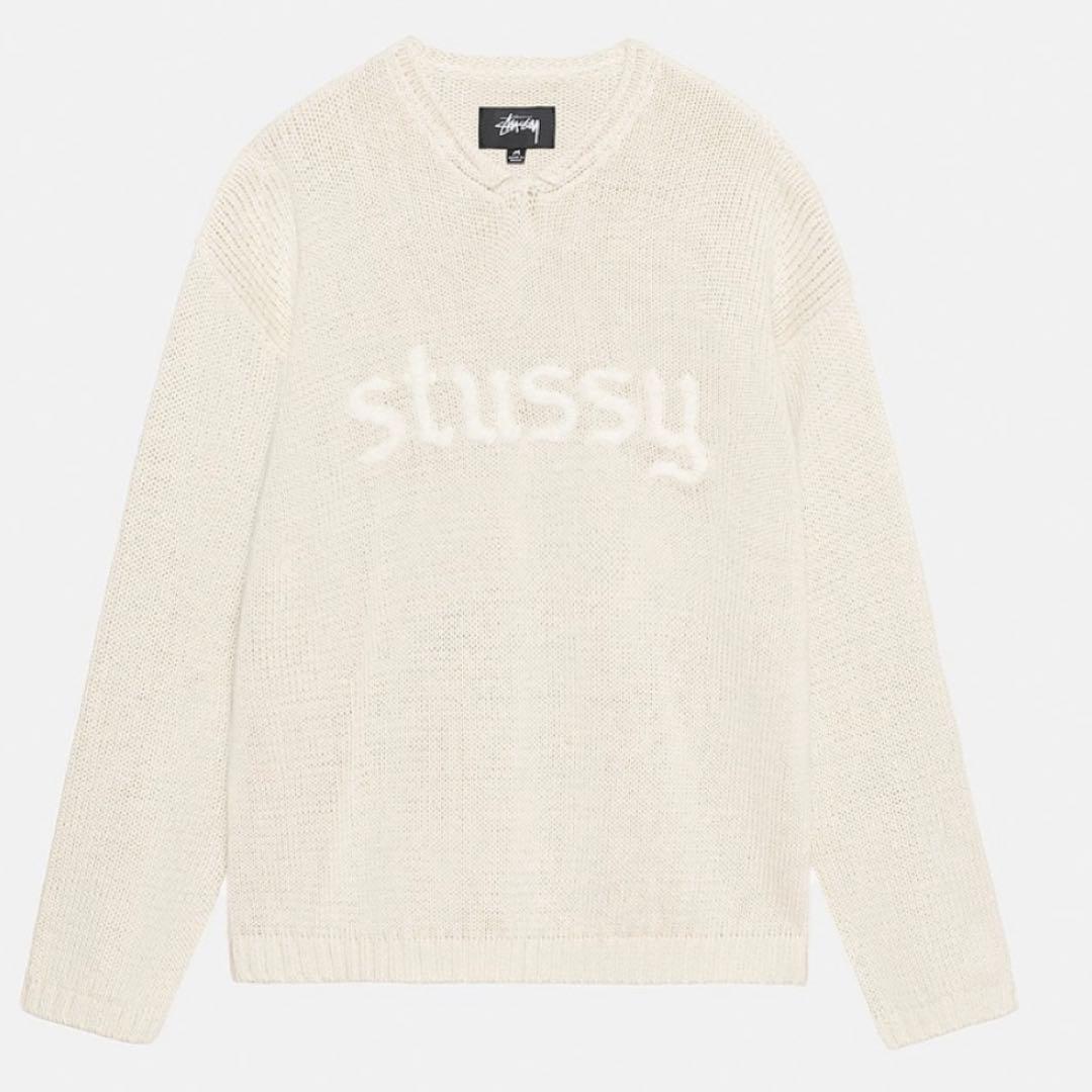 Stussy Embroidered V-Neck Logo Sweater - メルカリ