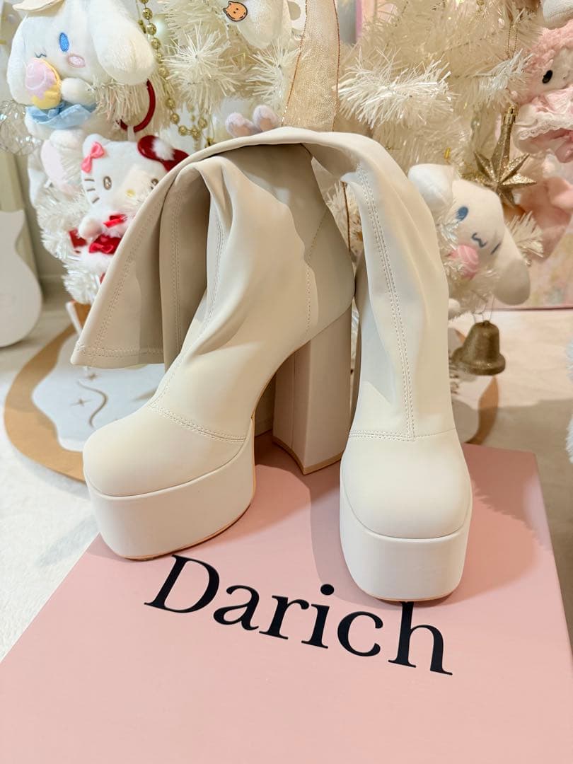 【新品】♡ ダーリッチ Darich ウルトラストレッチブーツ23cm ダーリッチ Darich ウルトラストレッチフラットブーツ （ブラック