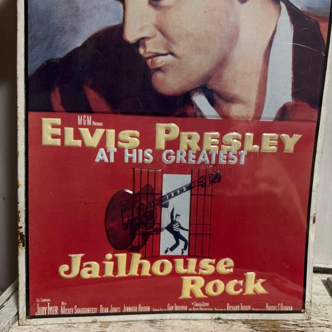 希少90sエルビスプレスリー監獄ロックヴィンテージブリキ看板レトロ