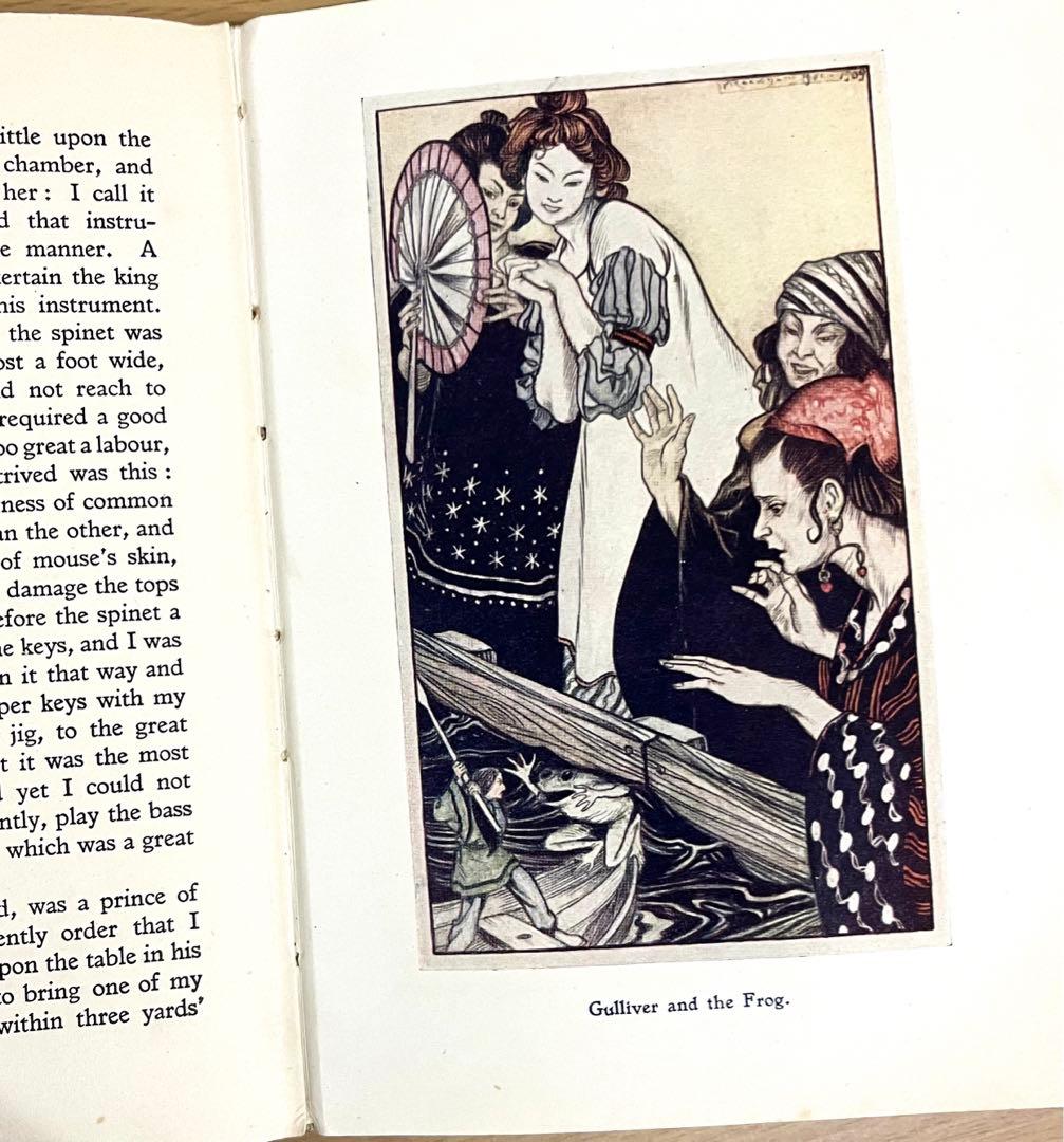 No174 貴重 アンティーク洋書 古書 アーサー·ラッカム ガリバー旅行記