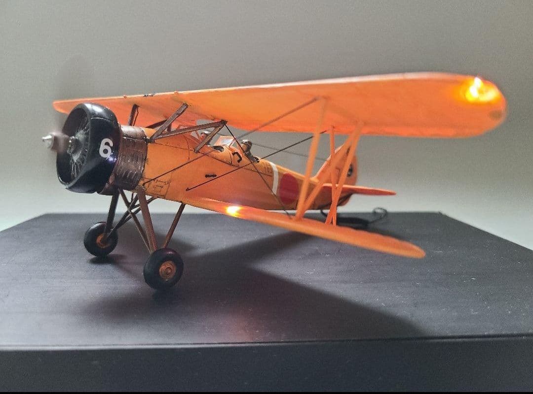 tomoya 九五式中間練習機(赤とんぼ)リアルモーターライズ完成品 九五式一型乙中間練習機(赤とんぼ) リアルモーターライズ ニチモ1/48