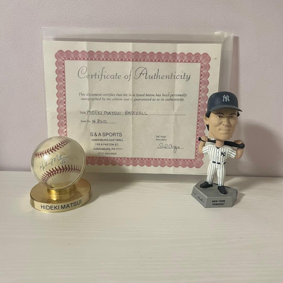 松井秀樹サインボールフィギュア証明書