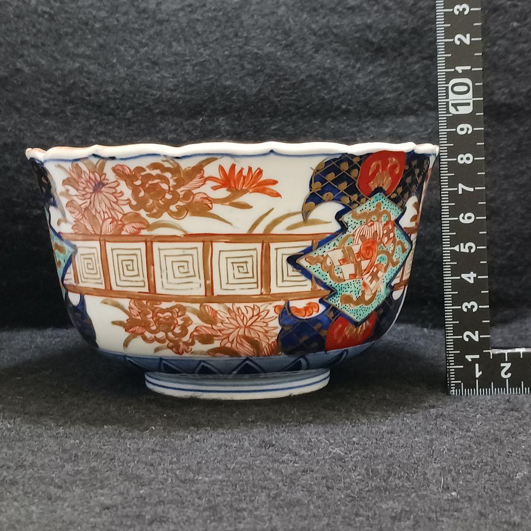 Y2802 古伊万里 富貴長春 金彩色絵 鉢 直径14㎝ FF - メルカリ