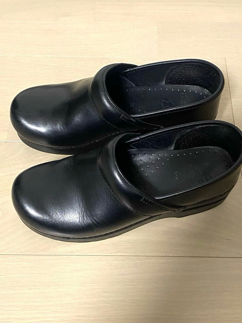 ダンスコ DANSKO レザー本革 スリッポンシューズ 黒 38 dansko