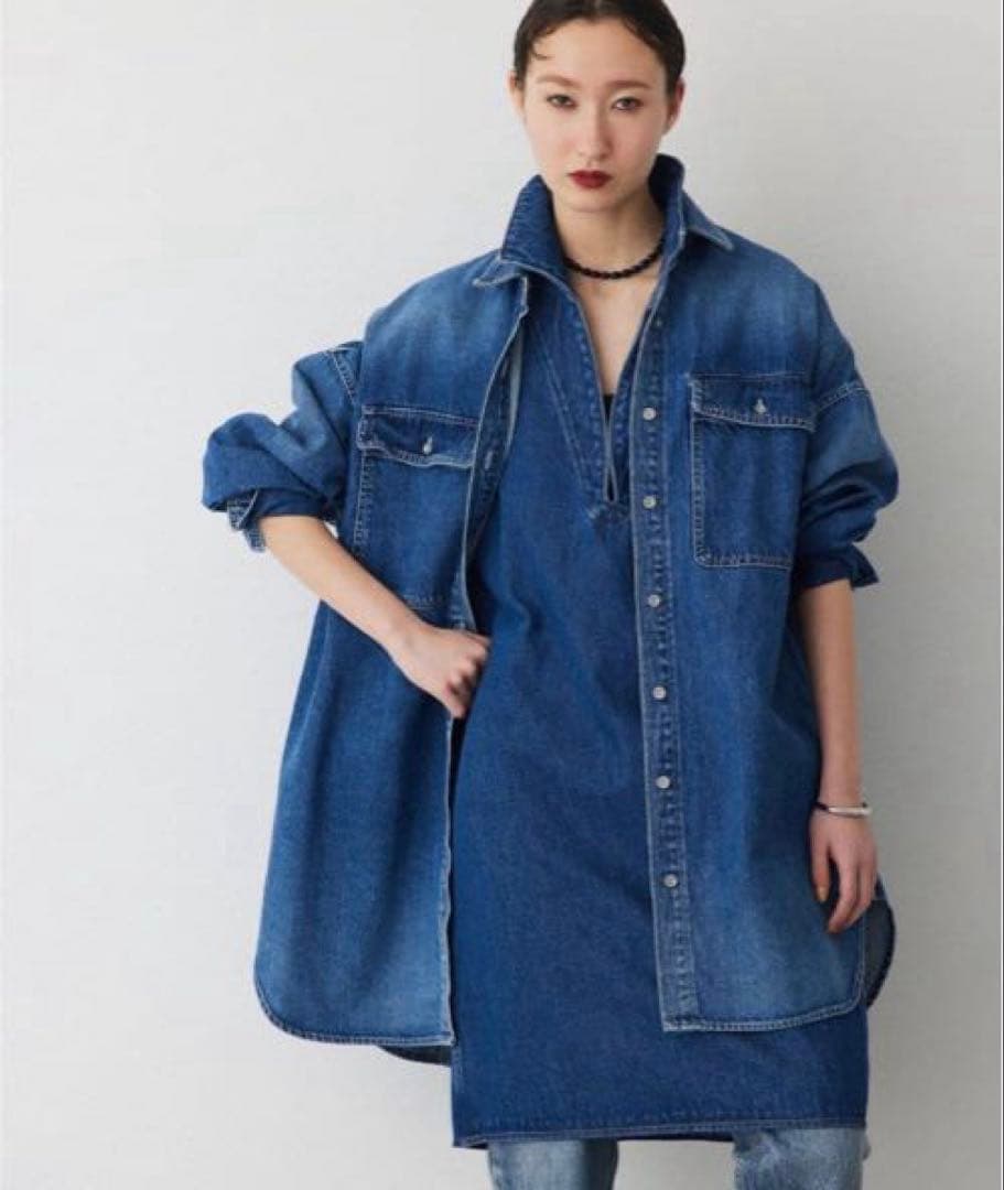 ウィムガゼット【インフルエンサーコラボ】刺繍デニムシャツ Whim Gazette(ウィム ガゼット)の【インフルエンサーコラボ】刺繍