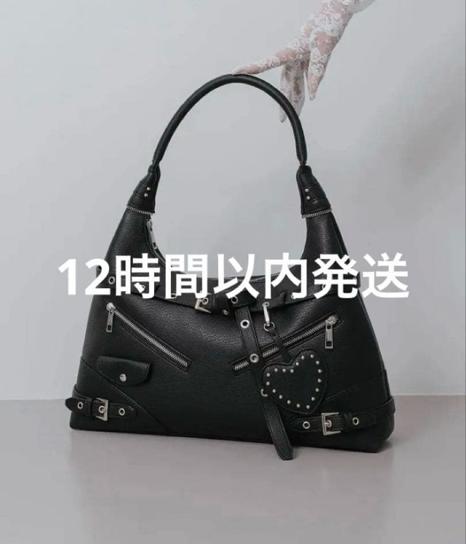 Darich ダーリッチ スタッズレザーベルトデザインマキシバッグ