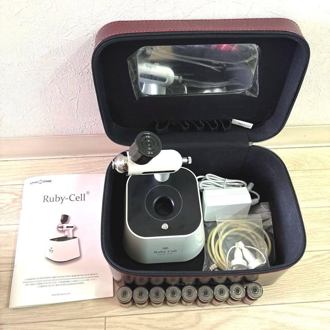 Ruby-Cell エアブラシ 美顔器 収納ケース付き セラム9本 訳ありの通販