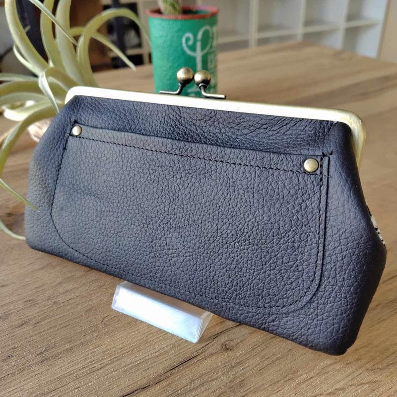 nao様】ミナペルホネン/rosyロージィダークネイビー/がま口長財布