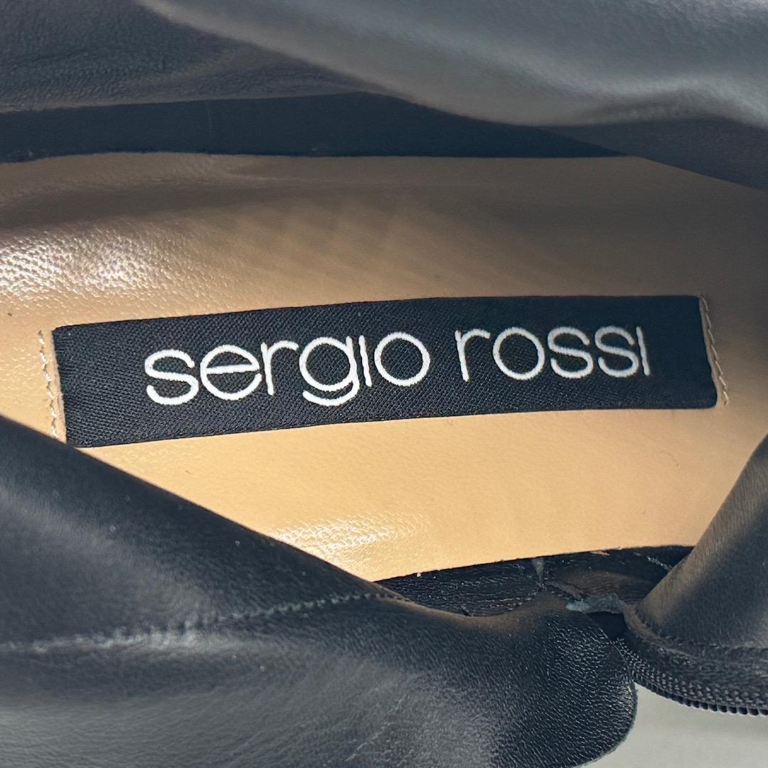 Sergio Rossi SR1 ショートブーツ ブーティ 黒 37.5 - メルカリ