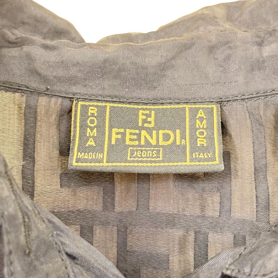 FENDI JEANS ロゴ ジャガード シースルーシャツ Lサイズの通販はau PAY
