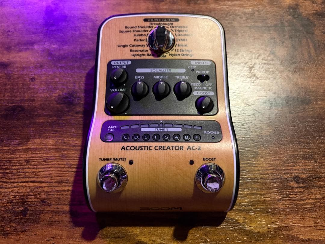 Zoom - AC-2 Acoustic Creator (アコギプリアンプ) AC-2 Acoustic Pedal | Buy Now | ZOOM