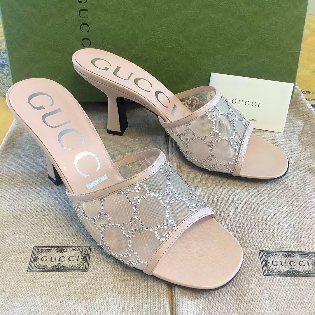 新品! グッチ ダイヤモンドカットクリスタルビジュー GGマーク