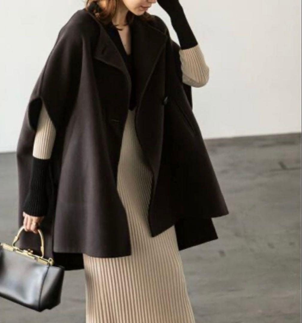 早い者勝ちSALE【美品】ノーブル　リバーポンチョジレ ケープコート　4.9万 cc007-33773-01b.jpg?basethum=225