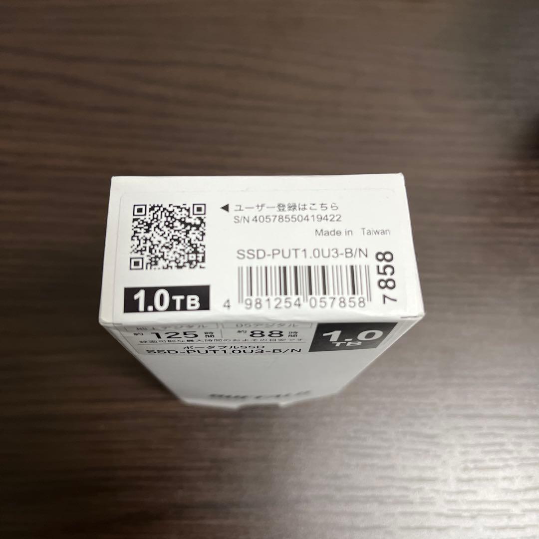 外付けハードディスク・ドライブ BUFFALO SSD-PUT1.0U3-B/N 1.0TB