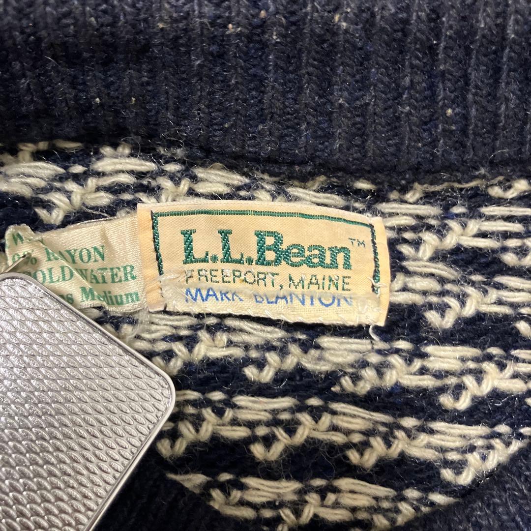 L.L.Bean バーズアイ ウールニット セーター 80s LLBWAN