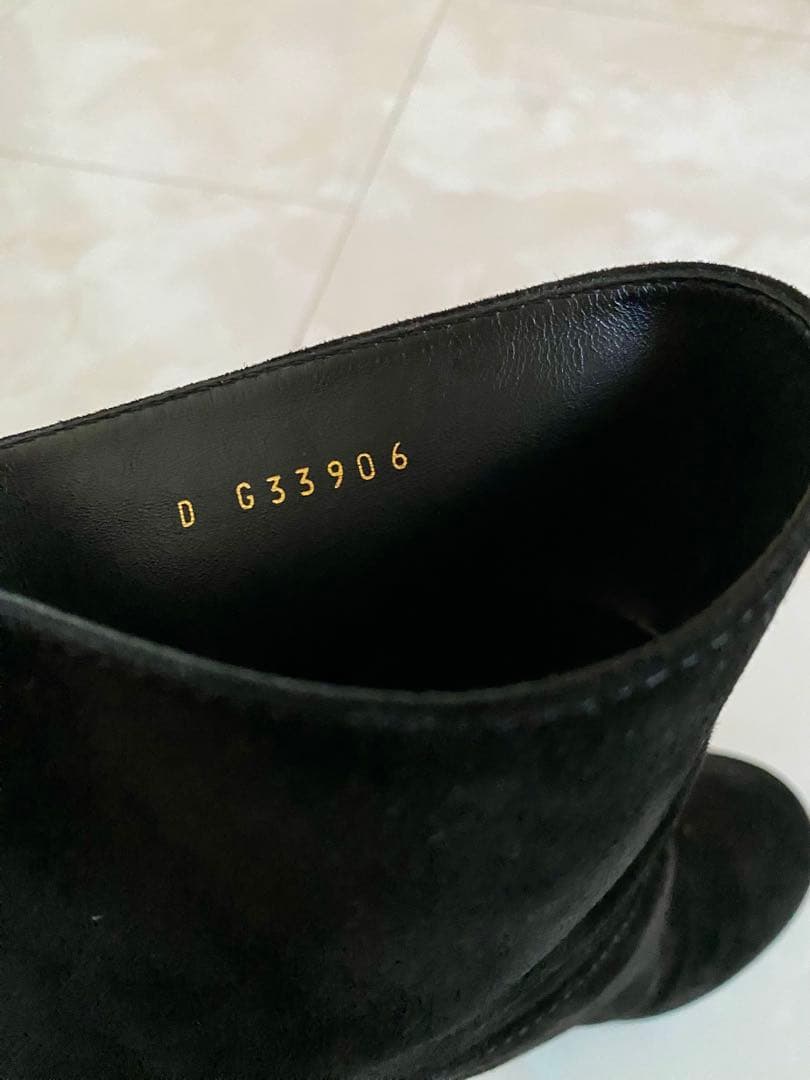 美品 シャネル ブラック ショート ブーツ 黒 38 24.5cm CHANEL