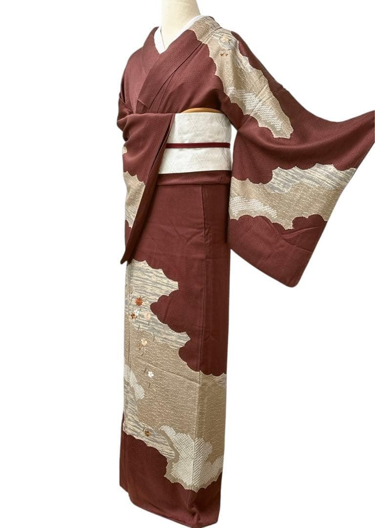 A160愛華 着物 訪問着 絞り 金彩 正絹 フォーマル 身丈163cm - メルカリ