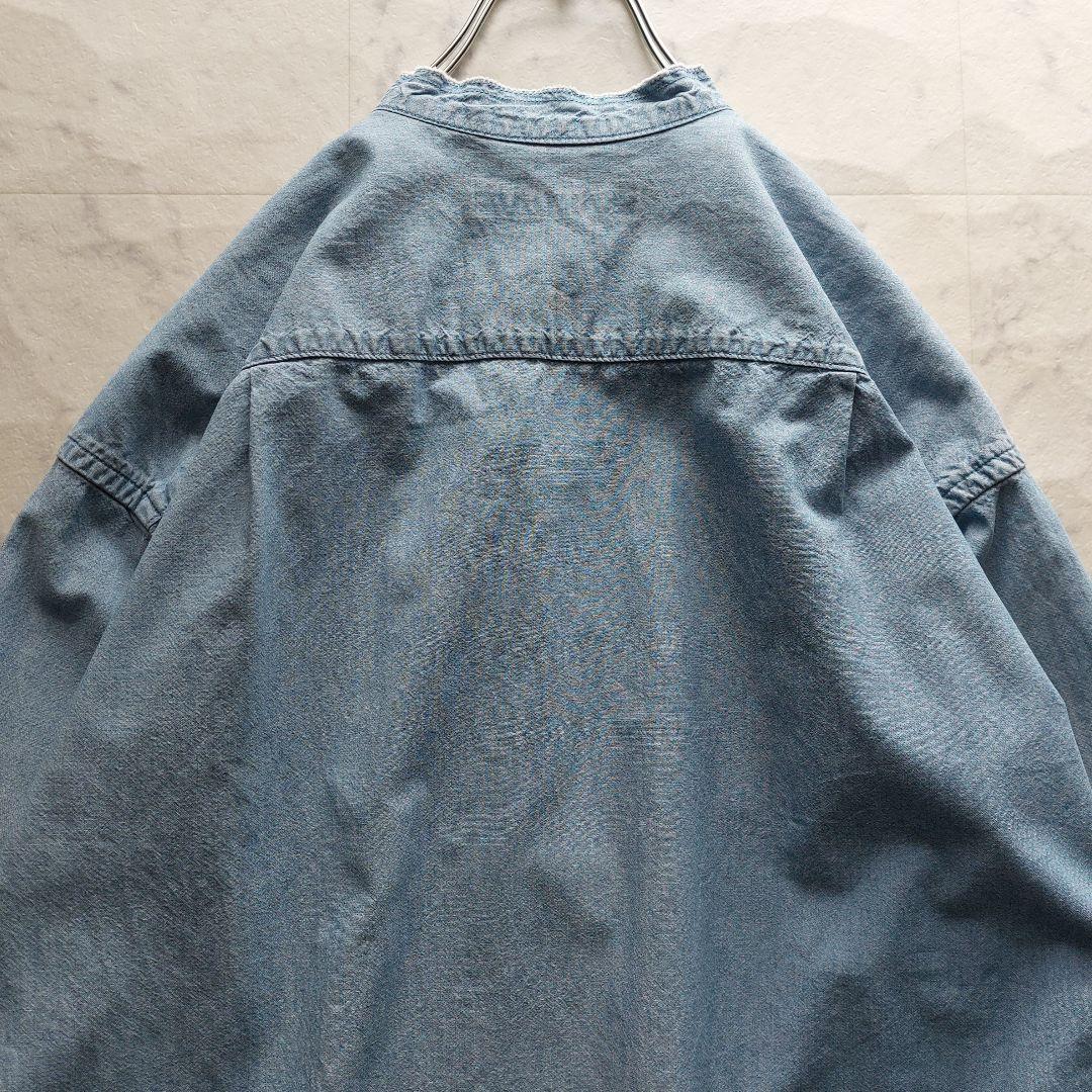 フレームワーク バンドカラー シャンブレーシャツ F ダンガリーの通販