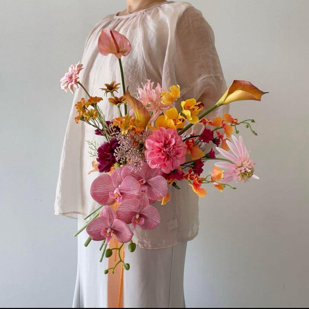 アーティシャルフラワー ブーケ ブートニア付き