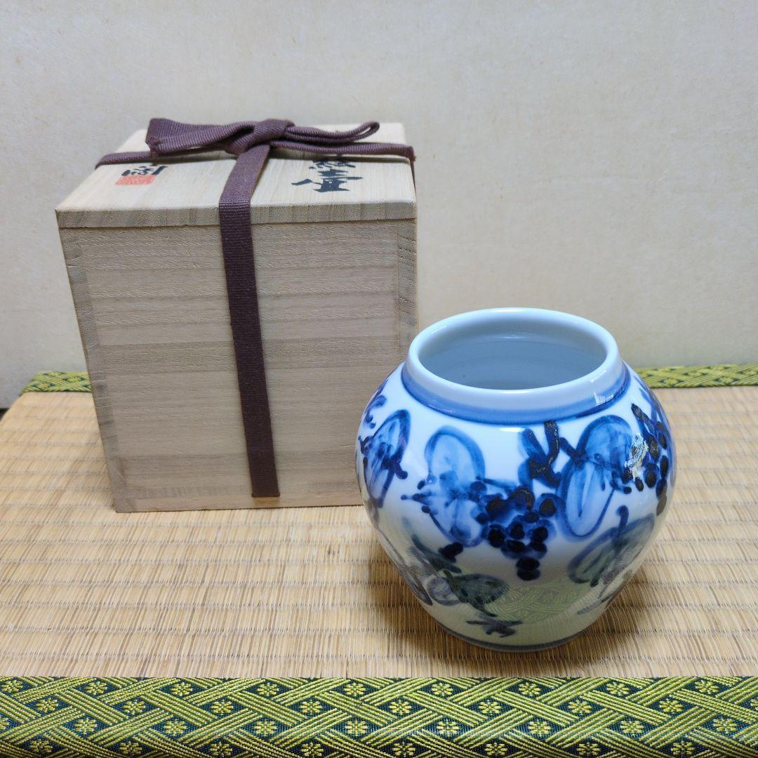 美術品「ぶどう絵壺」近藤 潤 作 美術品「ぶどう絵壺」近藤 潤 作 美術品「ぶどう絵壺」近藤 潤 作