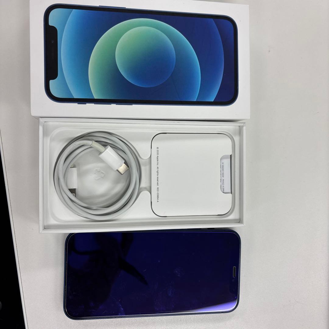 Apple iPhone 12 mini 64GBブルー 本体 充電ケーブル付き