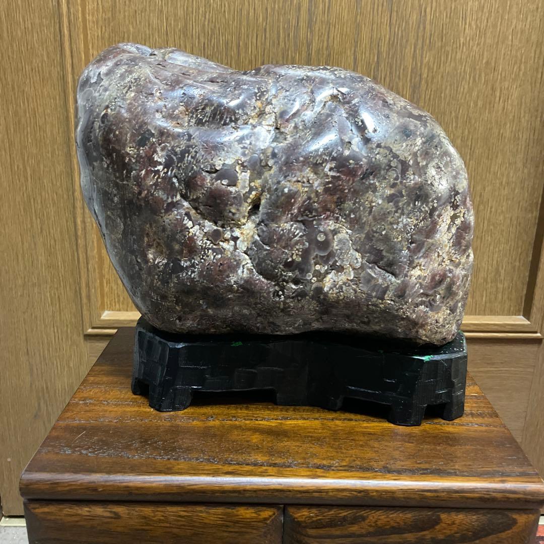 梅花石 およそ5㌔ 鑑賞石 観賞石 水石 盆石 天然石 置物 鉱物 台付