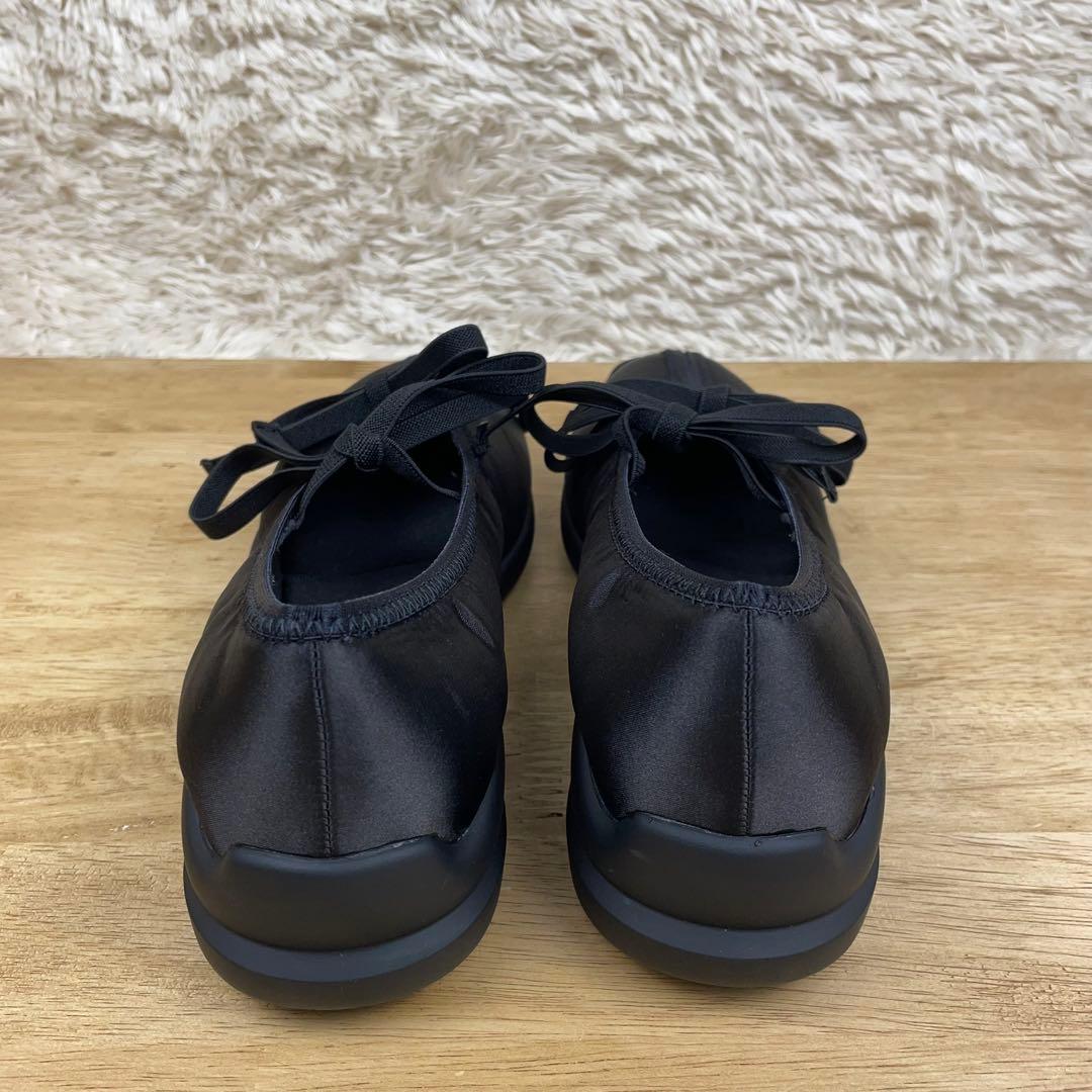 美品✨　ルタロン　ダブルリボンバレリーナ　ブラック　24.5cm