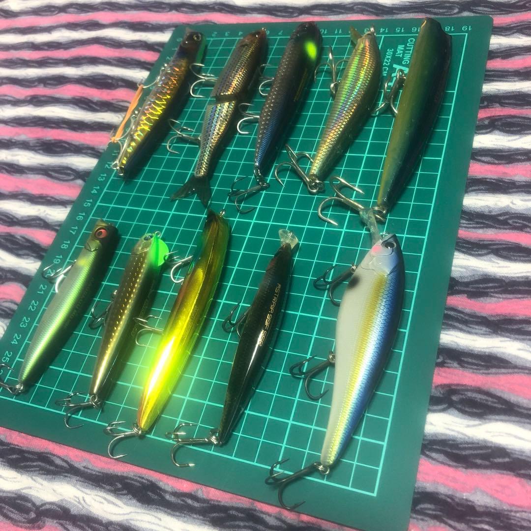 シーバス ルアー いろいろ10個セット トップからビッグまで バラ売り