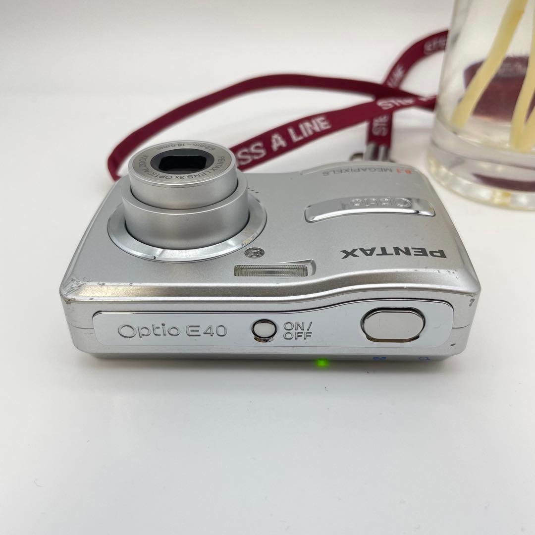 スマホ転送OK✨PENTAX Optio E40✨動作確認済 単三電池 可愛い♪