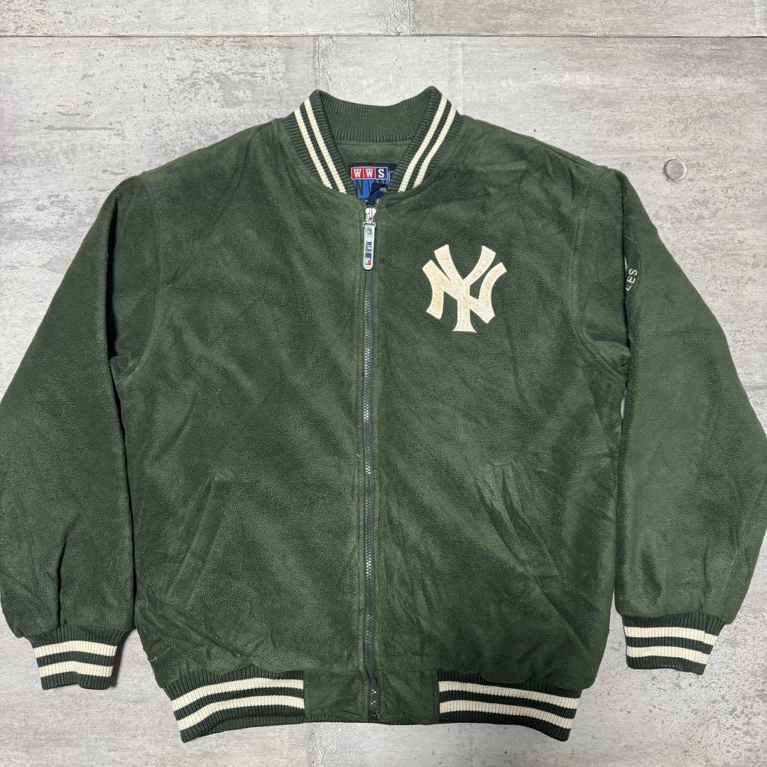 90s NewYork Yankees スタジャン フリース グリーン 希少 L - メルカリ