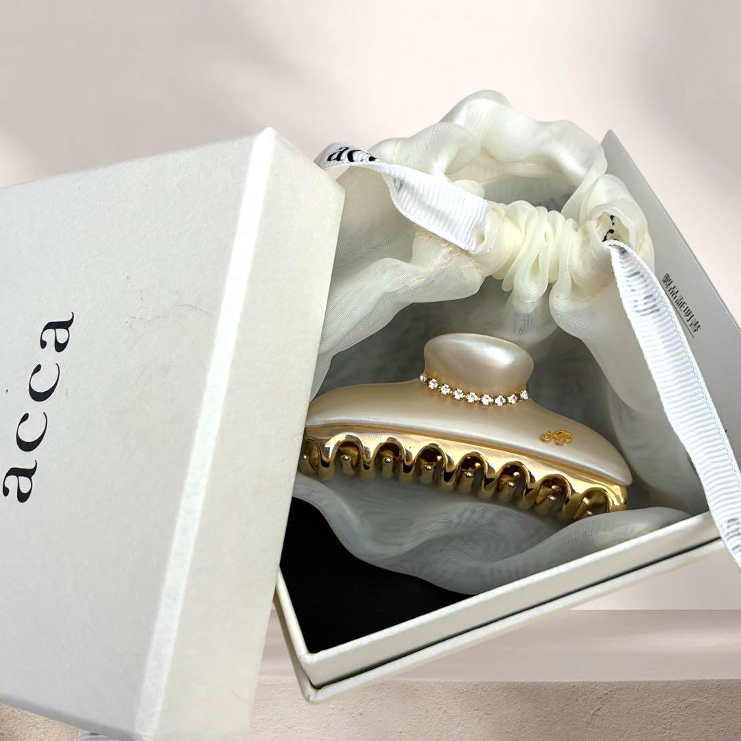 付属品有/極美品 acca アッカ ヘアクリップ ニューコラーナ G金具 M