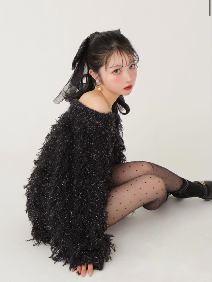 Fringe knit minionepiece mmeeme エムミーエメ