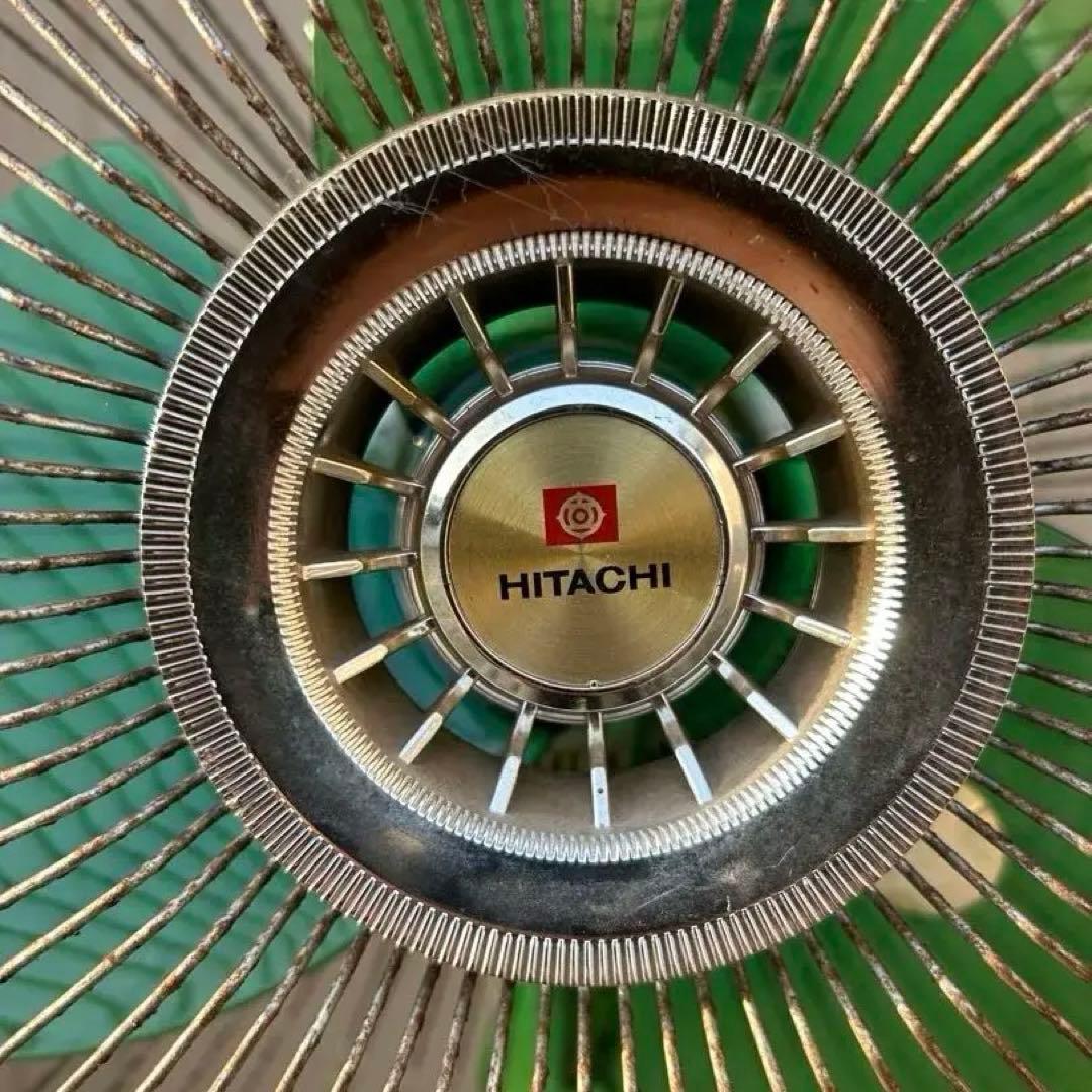 3枚羽 扇風機 日立 H-30TH グリーン 緑 昭和 レトロ アンティーク