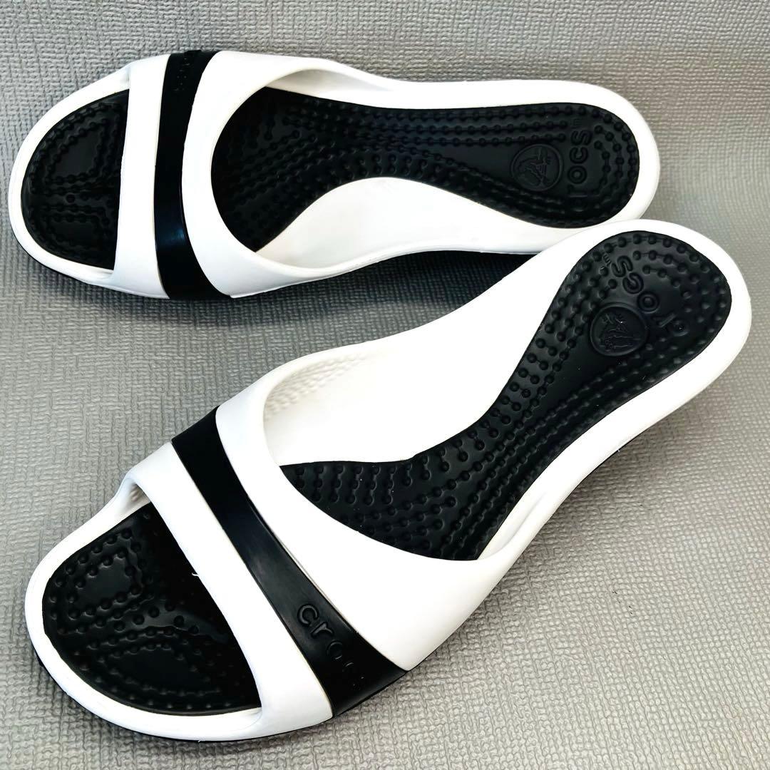 希少美品】廃盤モデル クロックスW6(23㌢)ササリー ホワイト ウェッジ