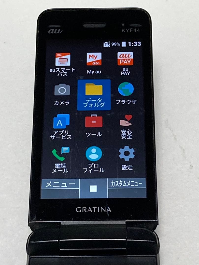 中古 GRATINA KYF44 au SIMフリー 携帯電話 - メルカリ