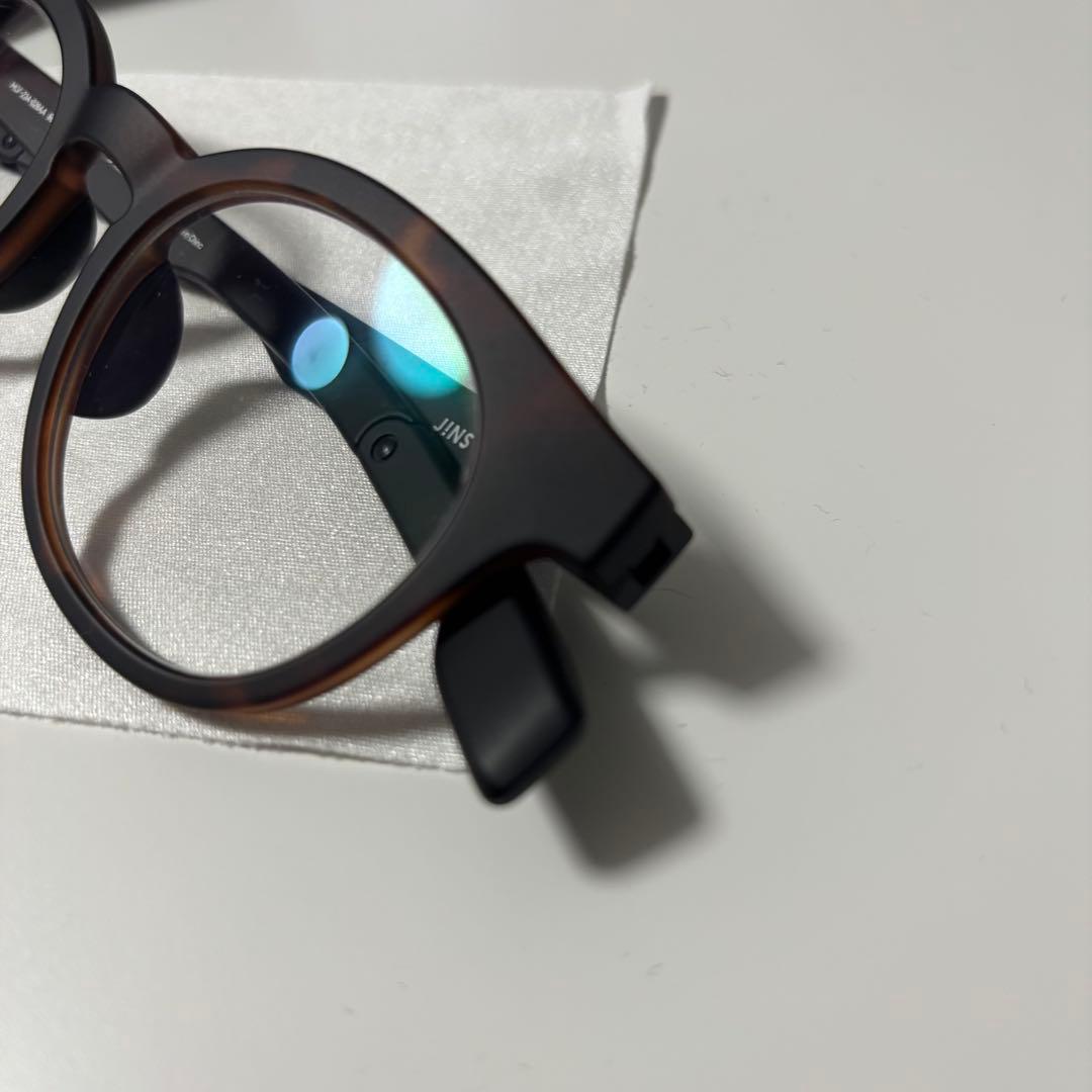 新品　JINS ボストン型メガネ ブラウン　-3.0 可視光調光加工済み