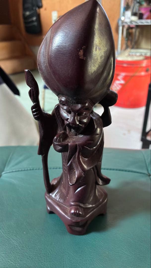 木製彫刻像 ダークブラウン 約20cm - メルカリ